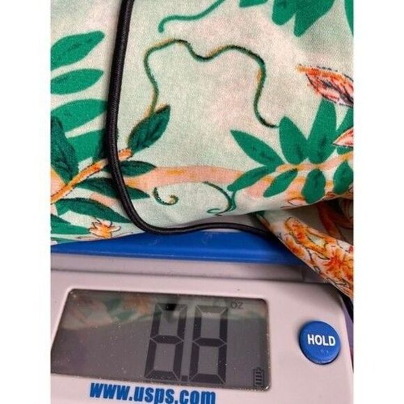 NWT Vogue Fashion Side Lace Up Midi Dress Women Size Large Green/Lemon Floral - Picture 10 of 10